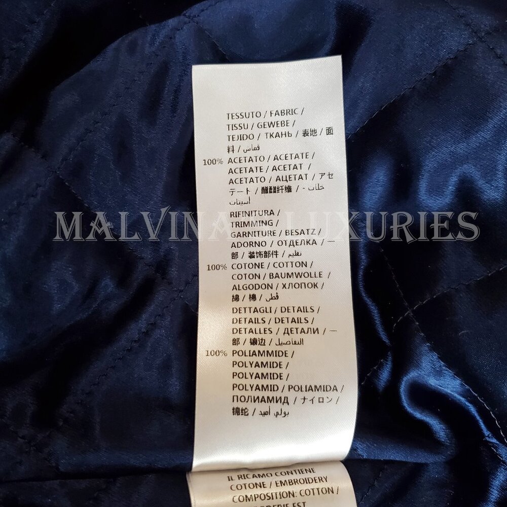 GUCCI JACKET BOMBER BOSCO ORSO PATCHES PURPLE SATIN w LOGO DETAIL - Picture 11 of 11